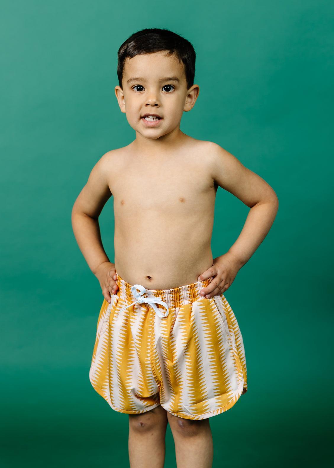 Boys Swimsuit - Shorts - Vintage Triangles
