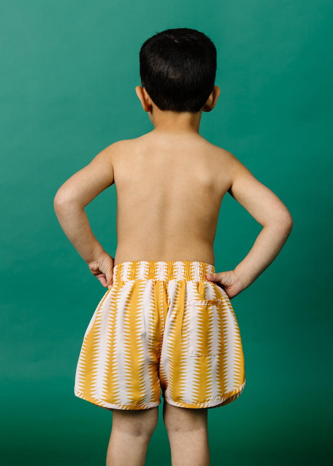 Boys Swimsuit - Shorts - Vintage Triangles