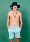 Mens Swimsuit - Shorts - Dusty Light Blue