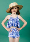 Girls Crop Top Swimsuit - Island Living