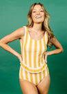One-Piece Swimsuit - Vintage Triangles