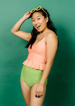 High-Waisted Swimsuit Bottom - Sweet Pea Green