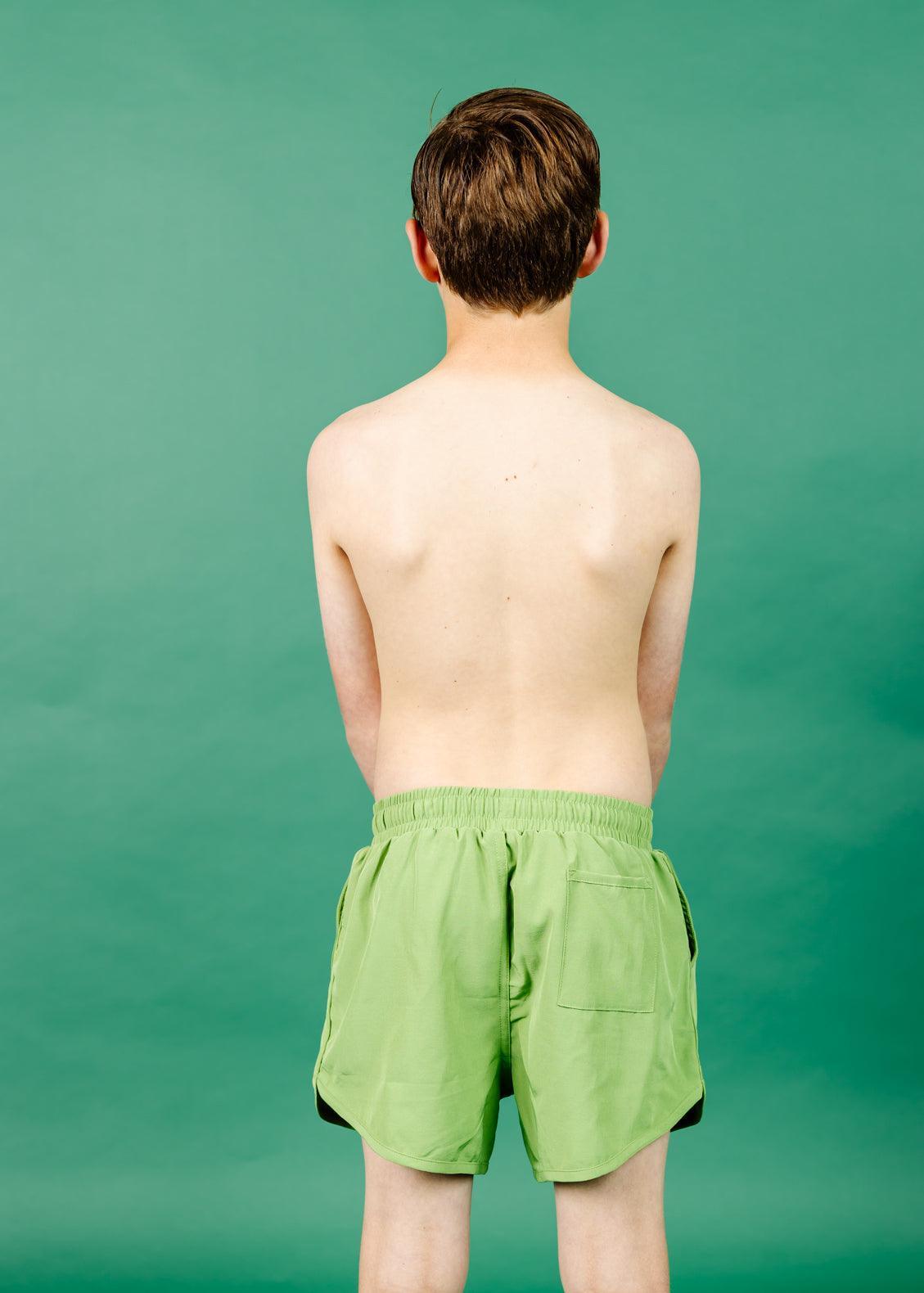 Teen Boy Swimsuit - Shorts - Sweet Pea Green