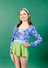 Teen Girl High-Waisted Swimsuit Bottoms - Skirt - Sweet Pea Green