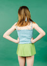 Teen Girl High-Waisted Swimsuit Bottoms - Skirt - Sweet Pea Green