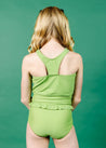 Teen Girl High-Waisted Swimsuit Bottoms - Sweet Pea Green