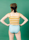 Teen Girl Crop Top Swimsuit - Vintage Triangles
