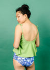 Crop Top Swimsuit - Sweet Pea Green