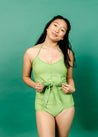 Crop Top Swimsuit - Sweet Pea Green