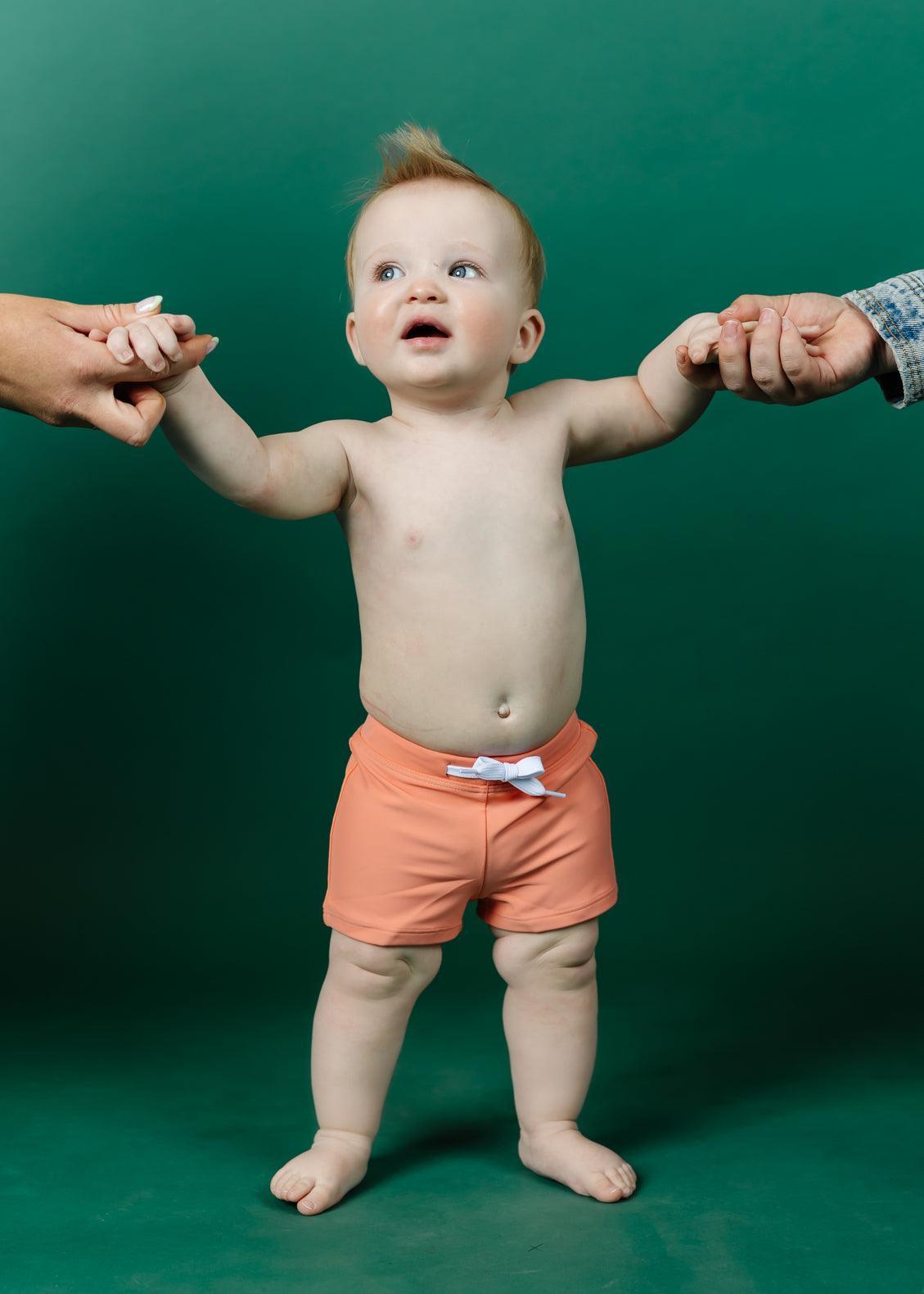 Baby Boy Swimsuit - Shorts - Melon