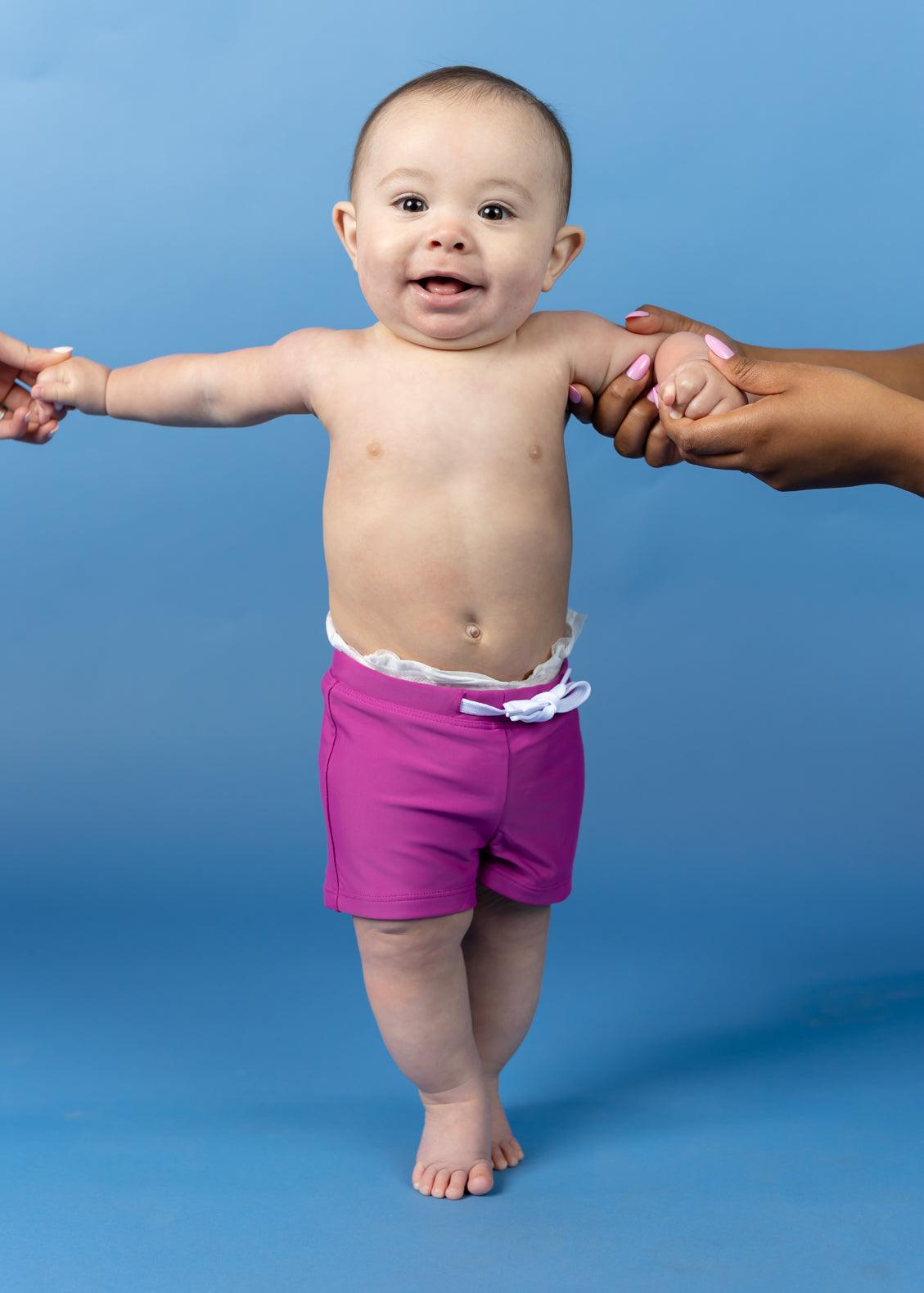Baby Boy Swimsuit - Shorts - Berry