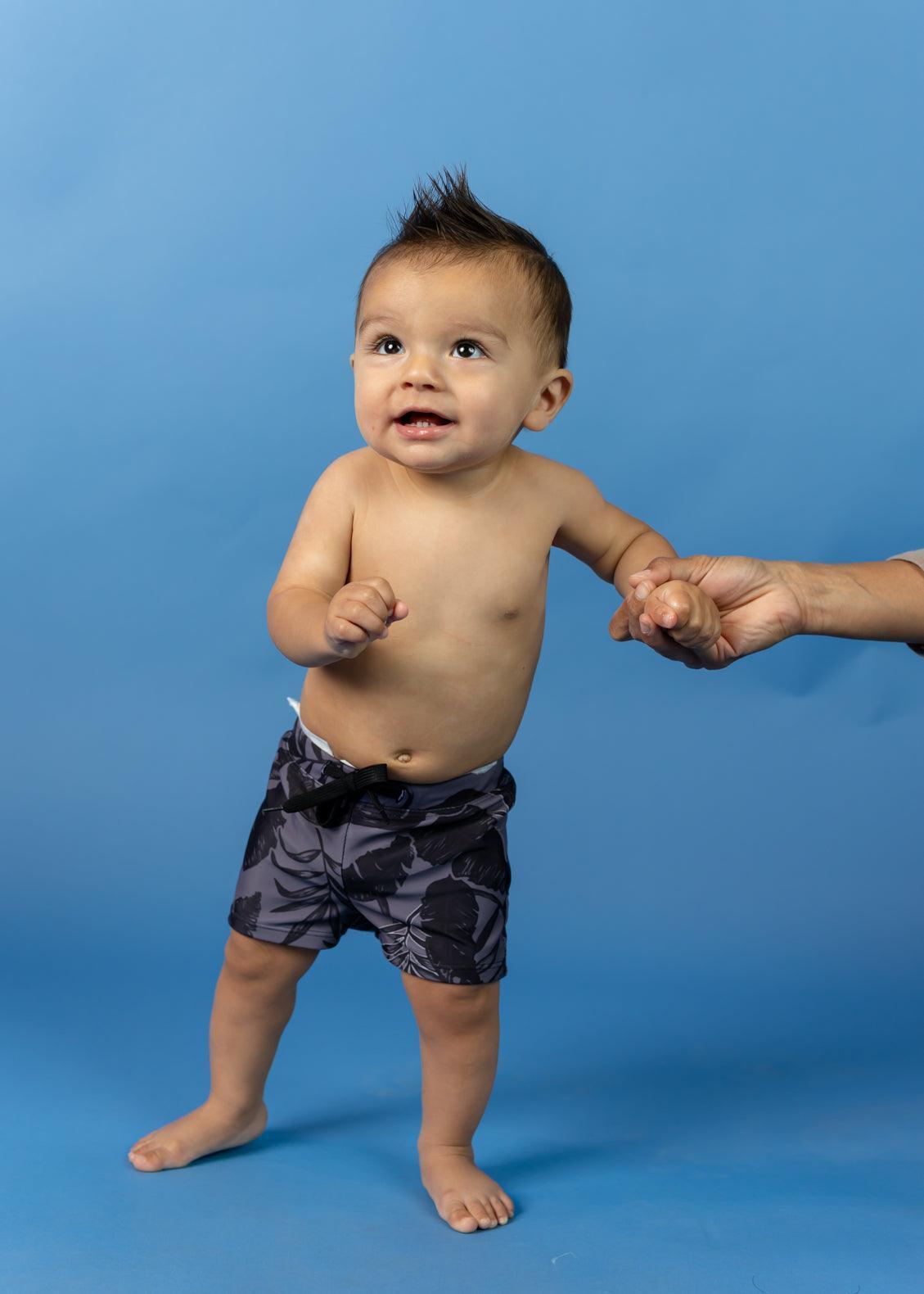 Baby Boy Swimsuit - Shorts - Tropical Night