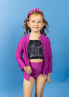 Girl/Boy Swimsuit Rashguard Top - Berry