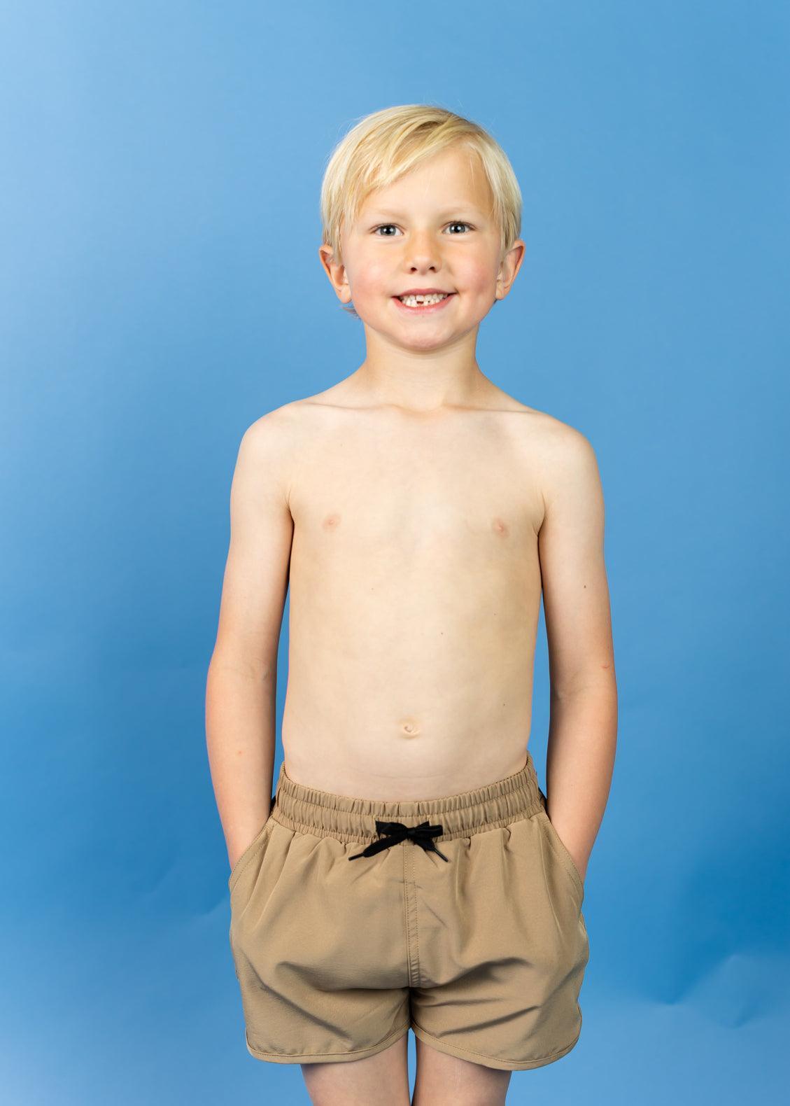 Boys Swimsuit - Shorts - Sand Brown
