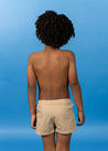 Boys Swimsuit - Shorts - Ribbed Sand Brown