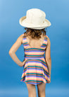 Girls One-Piece Swimsuit - Retro Stripe