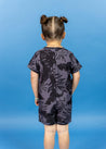 Girl/Boy Swimsuit Shorties Rashguard One-Piece - Tropical Night