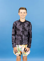 Teen Girl/Boy Swimsuit Rashguard Top - Tropical Night