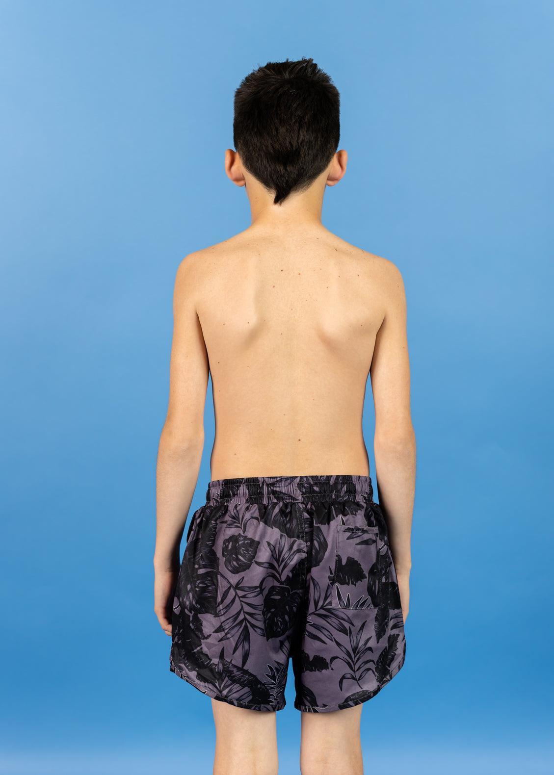 Teen Boy Swimsuit - Shorts - Tropical Night