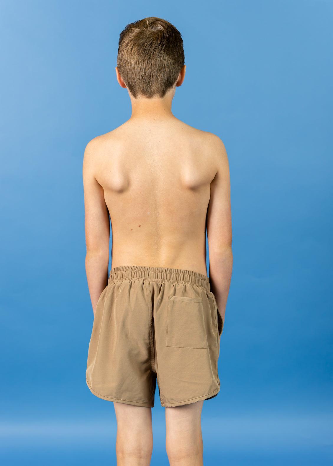 Teen Boy Swimsuit - Shorts - Sand Brown