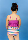Teen Girl High-Waisted Swimsuit Bottoms - Retro Stripe