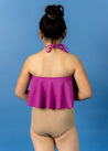Teen Girl High-Waisted Swimsuit Bottoms - Ribbed Sand Brown