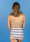 High-Waisted Swimsuit Bottom - Maternity - Retro Stripe