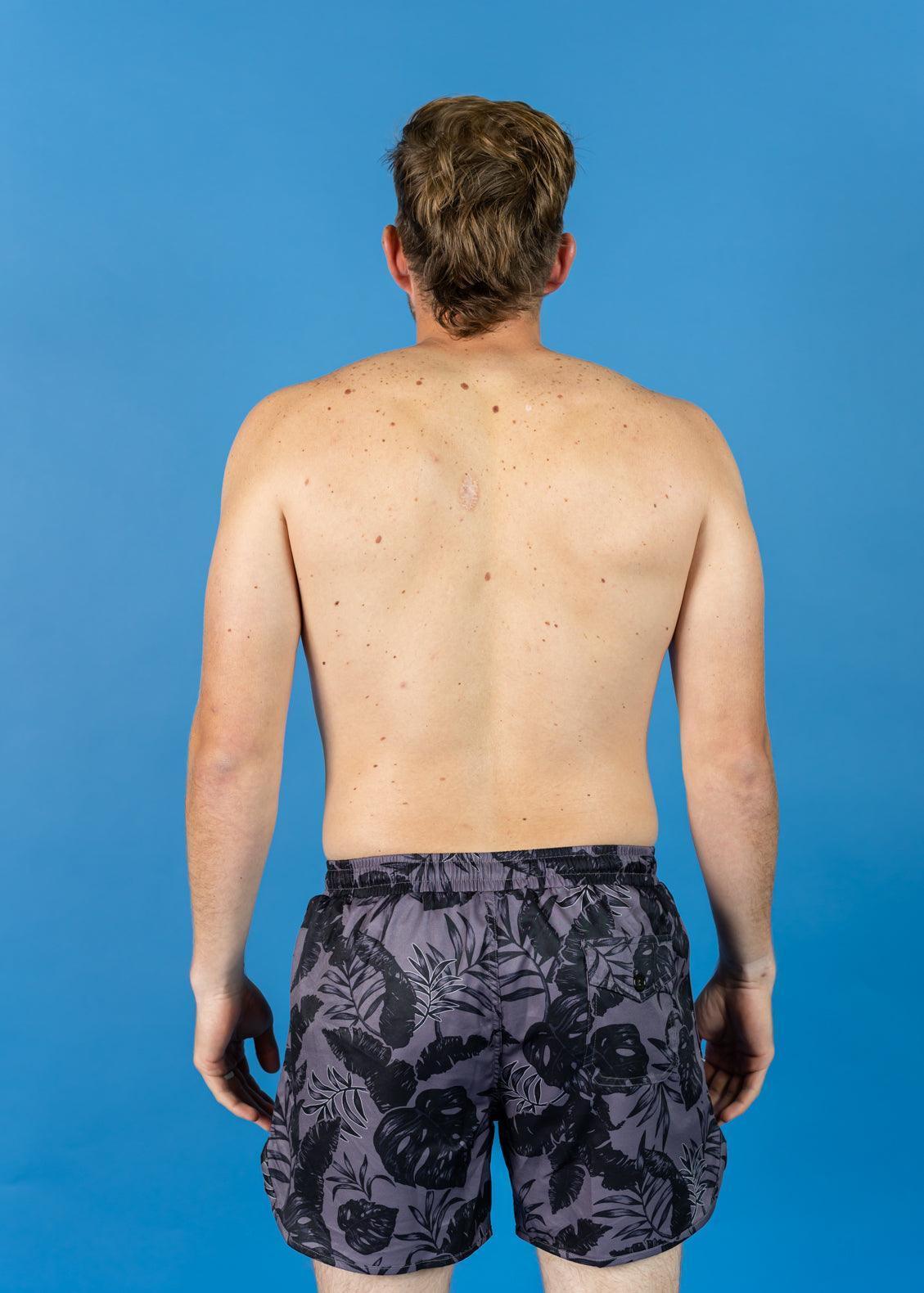 Mens Swimsuit - Shorts - Tropical Night