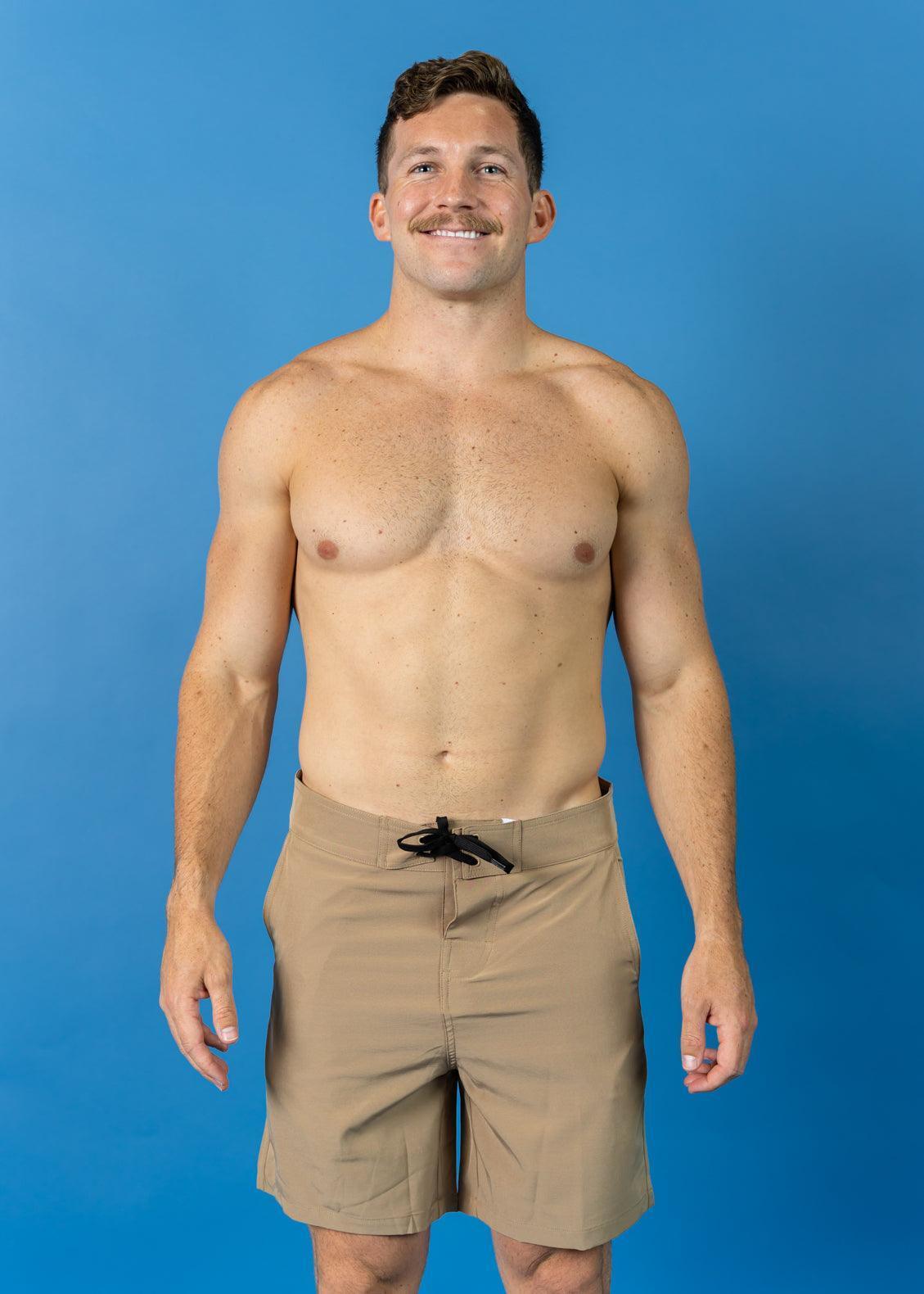 Mens Swimsuit - Trunks - Sand Brown